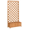 Brauner Blumenkasten mit Gitter (sechs)