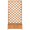 Brauner Blumenkasten mit Gitter (sechs)