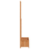 Brauner Blumenkasten mit Gitter (sechs)