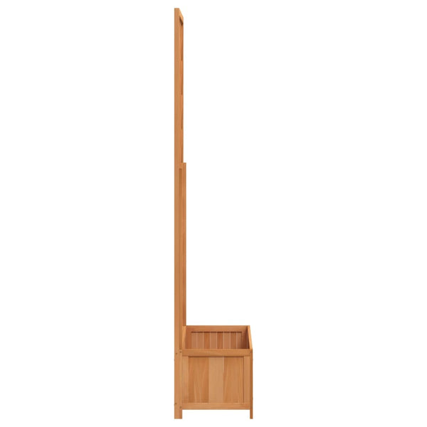 Brauner Blumenkasten mit Gitter (sechs)