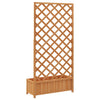 Brauner Blumenkasten mit Gitter (sechs)