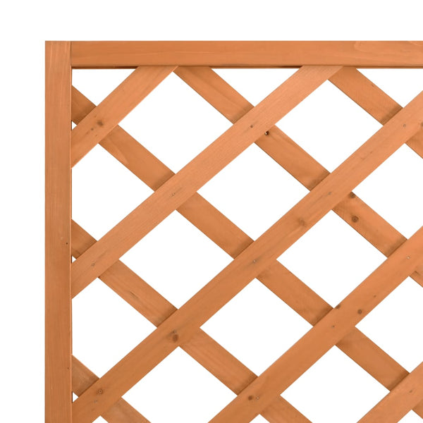 Brauner Blumenkasten mit Gitter (sechs)