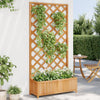 Brauner Blumenkasten mit Gitter (sechs)