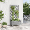 Blumenkasten Maer mit grauem Gitter (Fichte)