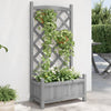 Blumenkasten Maer mit grauem Gitter (Fichte)