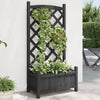 Maer Blumenkasten (sechs) mit schwarzem Rankgitter