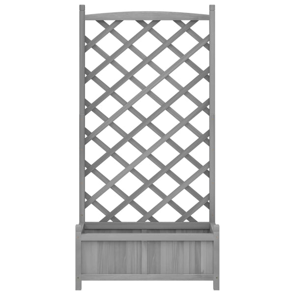 Grauer Blumenkasten Maer mit Spalier (Fichte)