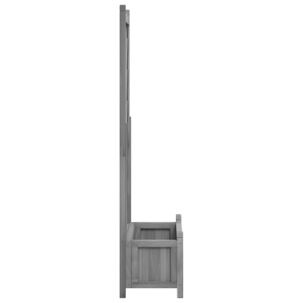 Grauer Blumenkasten Maer mit Spalier (Fichte)