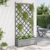 Blumenkasten Maer, grau mit Spalier (Fichte)