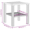 Schwarzer Gartentisch Geler 40x40x42cm (Polyrattan und Akazienholz)