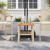 Beiger Gartentisch Geler 40x40x42cm (Polyrattan und Akazienholz)