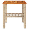 Beiger Gartentisch Geler 40x40x42cm (Polyrattan und Akazienholz)