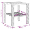 Beiger Gartentisch Geler 40x40x42cm (Polyrattan und Akazienholz)