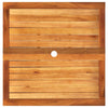 Beiger Gartentisch Geler 80x80x75cm (Polyrattan und Akazienholz)