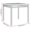 Beiger Gartentisch Geler 80x80x75cm (Polyrattan und Akazienholz)