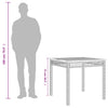 Beiger Gartentisch Geler 80x80x75cm (Polyrattan und Akazienholz)