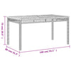 Beiger Gartentisch Geler 140x80x75cm (Polyrattan und Akazienholz)
