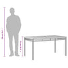 Beiger Gartentisch Geler 140x80x75cm (Polyrattan und Akazienholz)