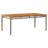 Gartentisch Geler Grau 180x90x75cm (Polyrattan und Akazienholz)