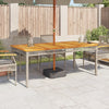Gartentisch Geler Grau 180x90x75cm (Polyrattan und Akazienholz)