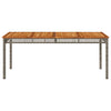 Gartentisch Geler Grau 180x90x75cm (Polyrattan und Akazienholz)