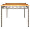 Gartentisch Geler Grau 180x90x75cm (Polyrattan und Akazienholz)
