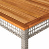 Gartentisch Geler Grau 180x90x75cm (Polyrattan und Akazienholz)