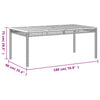 Gartentisch Geler Grau 180x90x75cm (Polyrattan und Akazienholz)