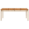 Beiger Gartentisch Geler 180x90x75cm (Polyrattan und Akazienholz)