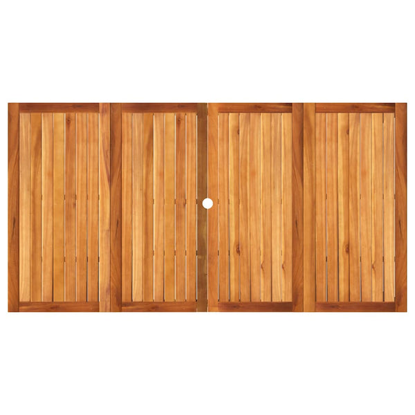 Beiger Gartentisch Geler 180x90x75cm (Polyrattan und Akazienholz)