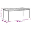 Beiger Gartentisch Geler 180x90x75cm (Polyrattan und Akazienholz)
