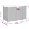 Gartentruhe Osinela 110x55x63cm Grau (Polyrattan)