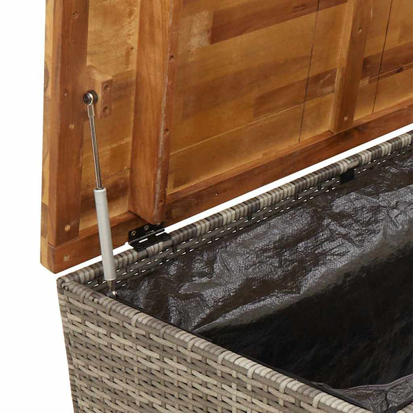 Gartentruhe Osinela 110x55x63cm Grau (Polyrattan)