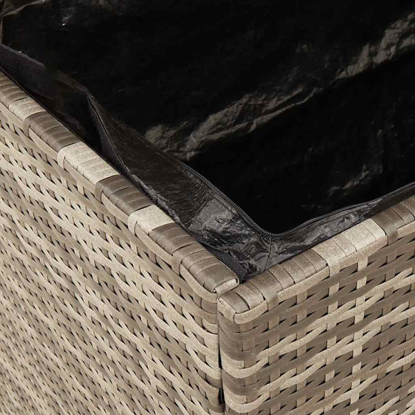 Gartentruhe Osinela 110x55x63cm Grau (Polyrattan)