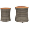 Graue Beistelltische Hilte (2 Stück Tischplatte Holz Polyrattan)