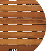 Schwarzer Hilte Beistelltisch (2-teilige Holzplatte Polyrattan)