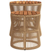 Beige Hilte Beistelltische (2er Set Holztischplatte Polyrattan)