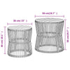 Beige Hilte Beistelltische (2er Set Holztischplatte Polyrattan)