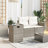 Grauer Propangasflaschen-Abdecktisch Brumhilda 40x40x60cm (Polyrattan)