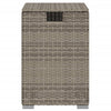 Grauer Propangasflaschen-Abdecktisch Brumhilda 40x40x60cm (Polyrattan)