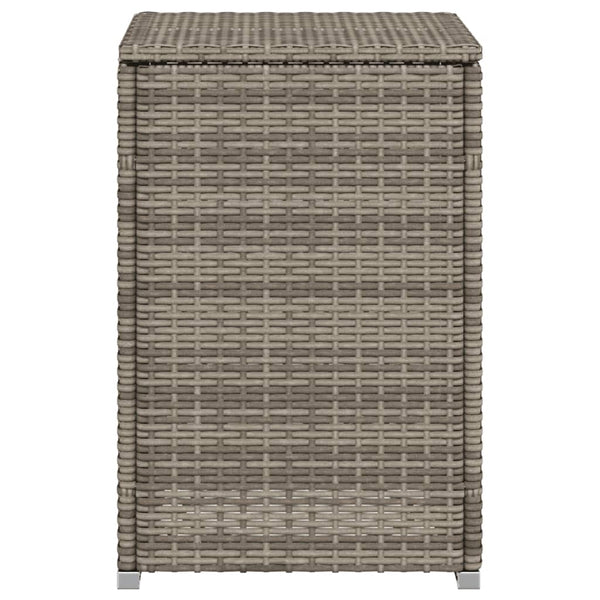 Grauer Propangasflaschen-Abdecktisch Brumhilda 40x40x60cm (Polyrattan)