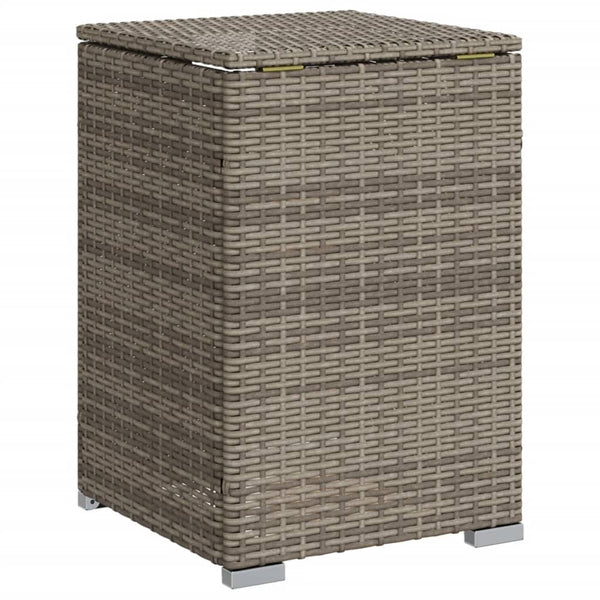 Grauer Propangasflaschen-Abdecktisch Brumhilda 40x40x60cm (Polyrattan)