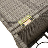 Grauer Propangasflaschen-Abdecktisch Brumhilda 40x40x60cm (Polyrattan)