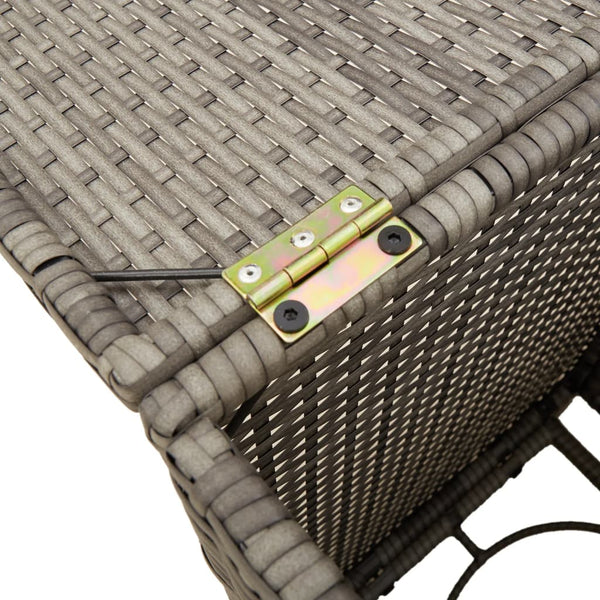 Grauer Propangasflaschen-Abdecktisch Brumhilda 40x40x60cm (Polyrattan)