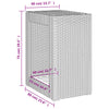 Schwarzer Gartenseitentisch Serafetin 60x40x75cm (Polyrattan mit Holzplatte)
