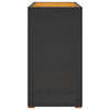 Schwarzer Gartentisch Serafetin 100x40x75cm (Polyrattan mit Holzplatte)