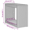 Schwarzer Gartentisch Serafetin 100x40x75cm (Polyrattan mit Holzplatte)