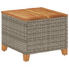 Grauer Gartentisch Carabus 45x45x37cm (Polyrattan und Akazienholz)