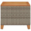 Grauer Gartentisch Carabus 45x45x37cm (Polyrattan und Akazienholz)