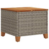 Grauer Gartentisch Carabus 45x45x37cm (Polyrattan und Akazienholz)
